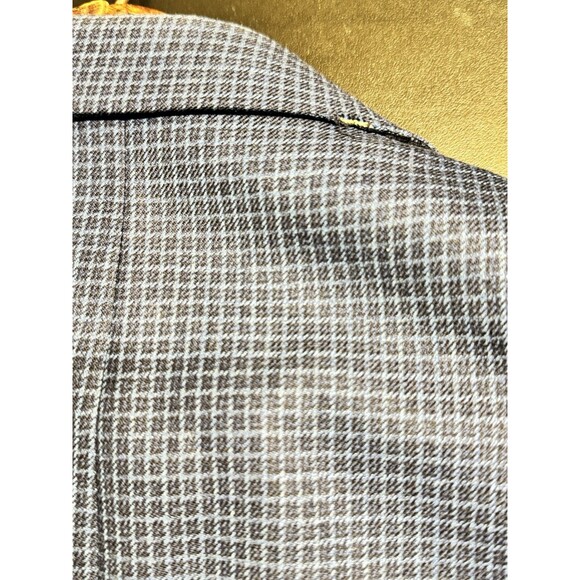 Tom James Executive Collection Men’s Blazer Blue Check 2-Button 40R Hand - Picture 8 of 9